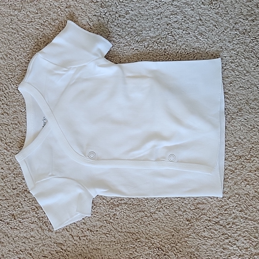 Carters white side snap Tees 4 pack short sleeve